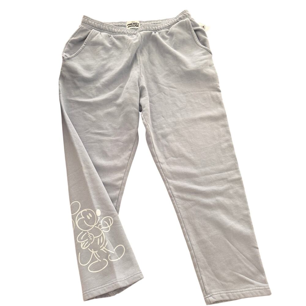 Disney Mickey Mouse Genuine Mousewear Sweatpants XL Light Blue NWT Fleece